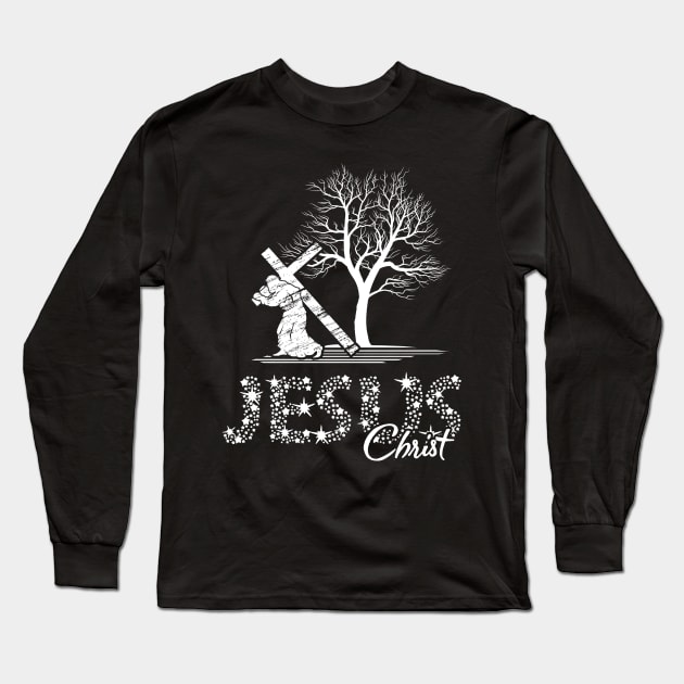 Christian Design Jesus Christ T-Shirt Long Sleeve T-Shirt by Javacustoms